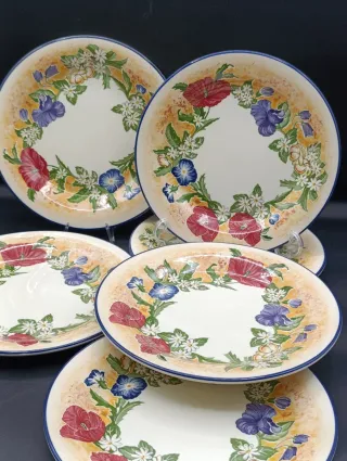 Set 6 Piatti da Dessert Staffordshire Fiori