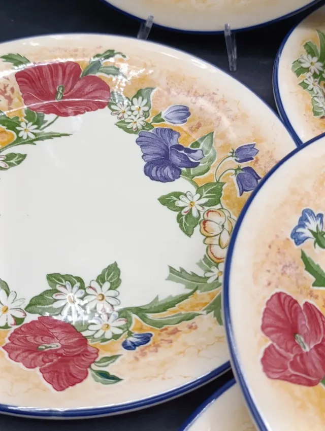 Set 6 Piatti da Dessert Staffordshire Fiori