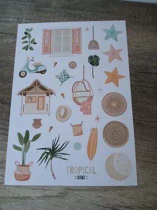 2 Pegatinas Tropicales Enjoy