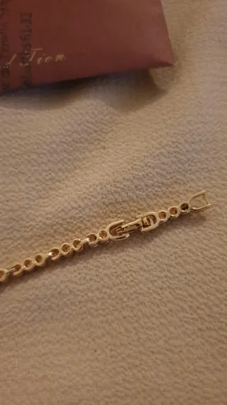 Pulsera chapada en oro con circonitas