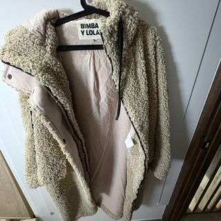 Abrigo Bimba y Lola Beige Peluche