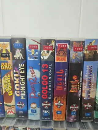 Lote 40 Películas VHS Manga Anime Japonés Español