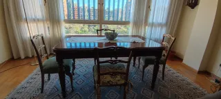 Mesa comedor extensible nogal