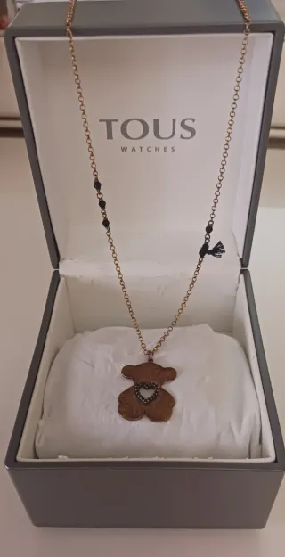 Colgante Tous Oso Corazón Baño Oro