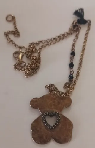 Colgante Tous Oso Corazón Baño Oro