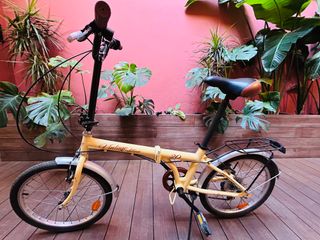Bicicleta Plegable Vintage Edition Amarilla pastel