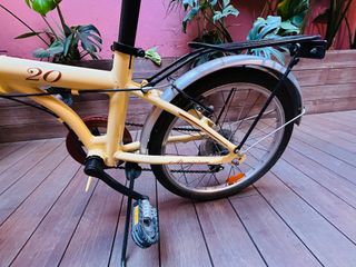Bicicleta Plegable Vintage Edition Amarilla pastel