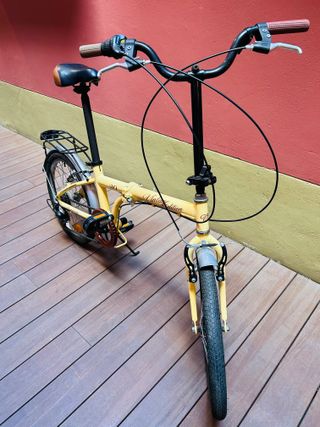 Bicicleta Plegable Vintage Edition Amarilla pastel