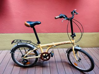 Bicicleta Plegable Vintage Edition Amarilla pastel
