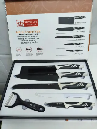 Set 6 Cuchillos Hippo Line Antiadherentes