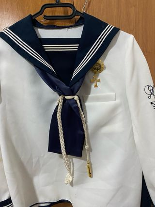 Traje de Comunión Niño Azul y Blanco