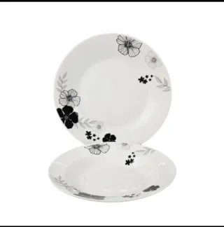 Set 12 piatti ceramica 6 persone fiori