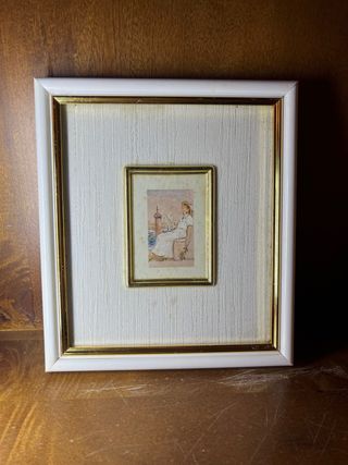 Rara litografia vintage incorniciata