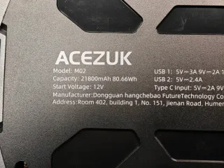 Arrancador Batería Coche 21800 mAh ACEZUK