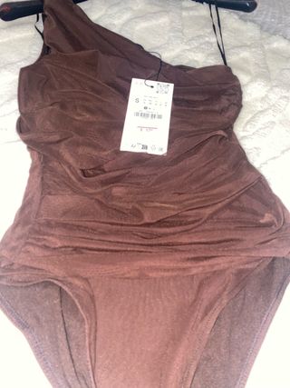 Body Zara Marrón Talla S