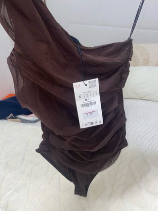 Body Zara Marrón Talla S