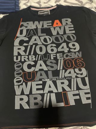 Camiseta August & Miles Negra Talla XL