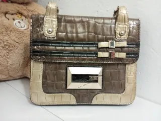 Borsa Guess Coccodrillo Marrone Oro