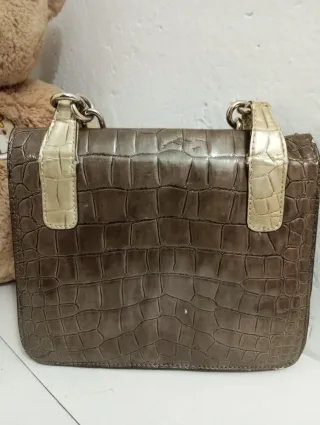 Borsa Guess Coccodrillo Marrone Oro