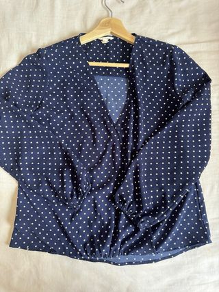 Camisa azul lunares talla 38