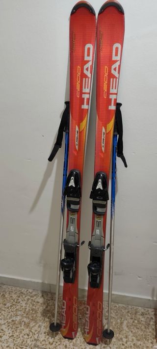 Esquís Head C200 156cm + Bastones