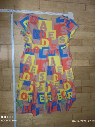 Vestido estampado letras multicolor