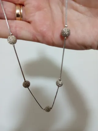 Collana Argento 925 con Ciondoli Sferici