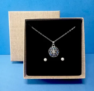 Conjunto Collar y Pendientes Perla