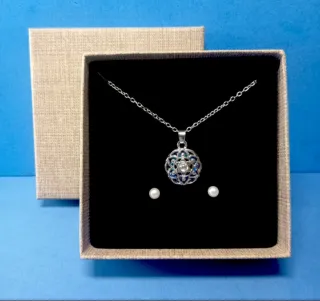 Conjunto Collar y Pendientes Perla