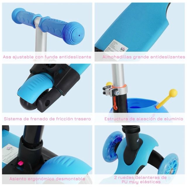 Patinete 3 en 1 para niños