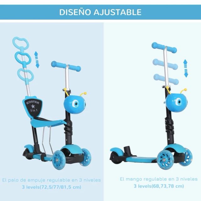 Patinete 3 en 1 para niños