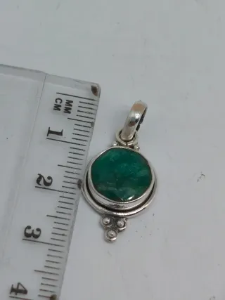 Colgante Plata 925 y Esmeralda Natural