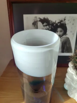 Vaso Murano in Cristallo Blu Trasparente