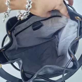 Bolso Gucci Negro Piel y Lona Original bandolera