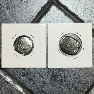 2 Monete Maravedí Carlo II e Filippo IV