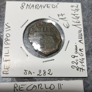 2 Monete Maravedí Carlo II e Filippo IV