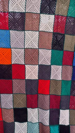 Coperta copriletto fatta a mano patchwork