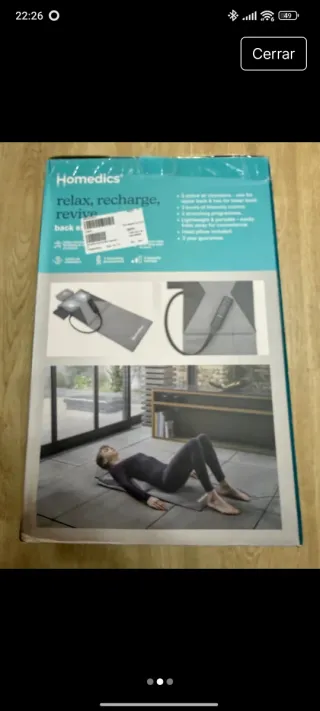 Colchoneta Masaje Homedics Relax Recharge Revive