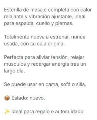 Colchoneta Masaje Homedics Relax Recharge Revive