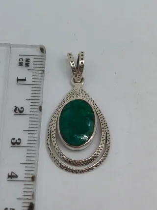 Colgante Plata 925 y Esmeralda Natural