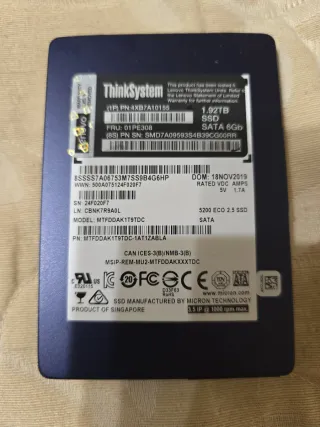 SSD Lenovo ThinkSystem 2-2TB 5-1TB 2-480GB tot 9pz