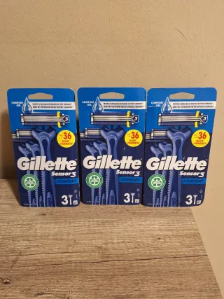 Gillette Sensor 3 Comfort - 3 Paquetes