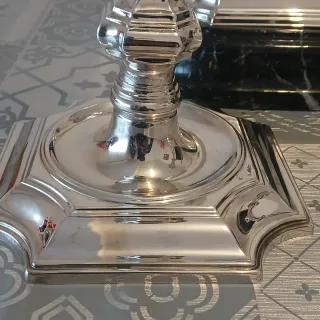 Set Candelabri e Orologio Pedro Dura in argento sterling