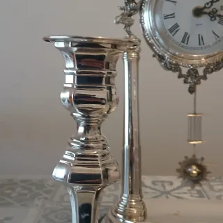 Set Candelabri e Orologio Pedro Dura in argento sterling