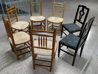 7 Sillas de Madera Antiguas Restauradas