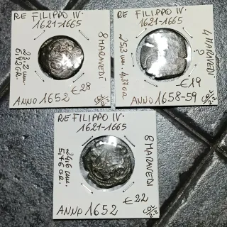 3 Monete Maravedí Filippo IV