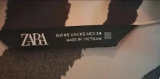 Vestido Zara estampado cebra