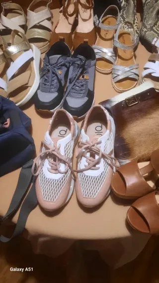 Sandalias, botas cuero y cuero pañuelo, bolsos...