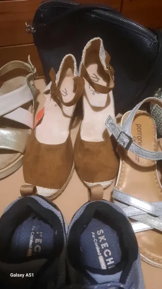 Sandalias, botas cuero y cuero pañuelo, bolsos...