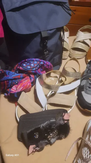 Sandalias, botas cuero y cuero pañuelo, bolsos...